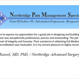 Imad Rasool, MD, PhD. / Northridge Advanced Surgery Center